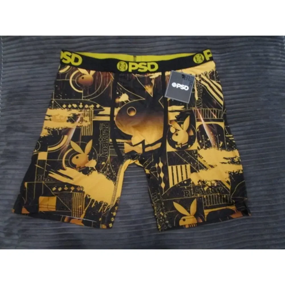 PSD Playboy Deco Black & Gold Men's XL Underwear Boxer Briefs